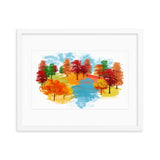 Watercolor Trees framed Galant Art