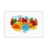 Watercolor Trees framed Galant Art